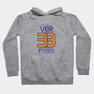 VER 33 Logo Design - Blue Halftone Hoodie